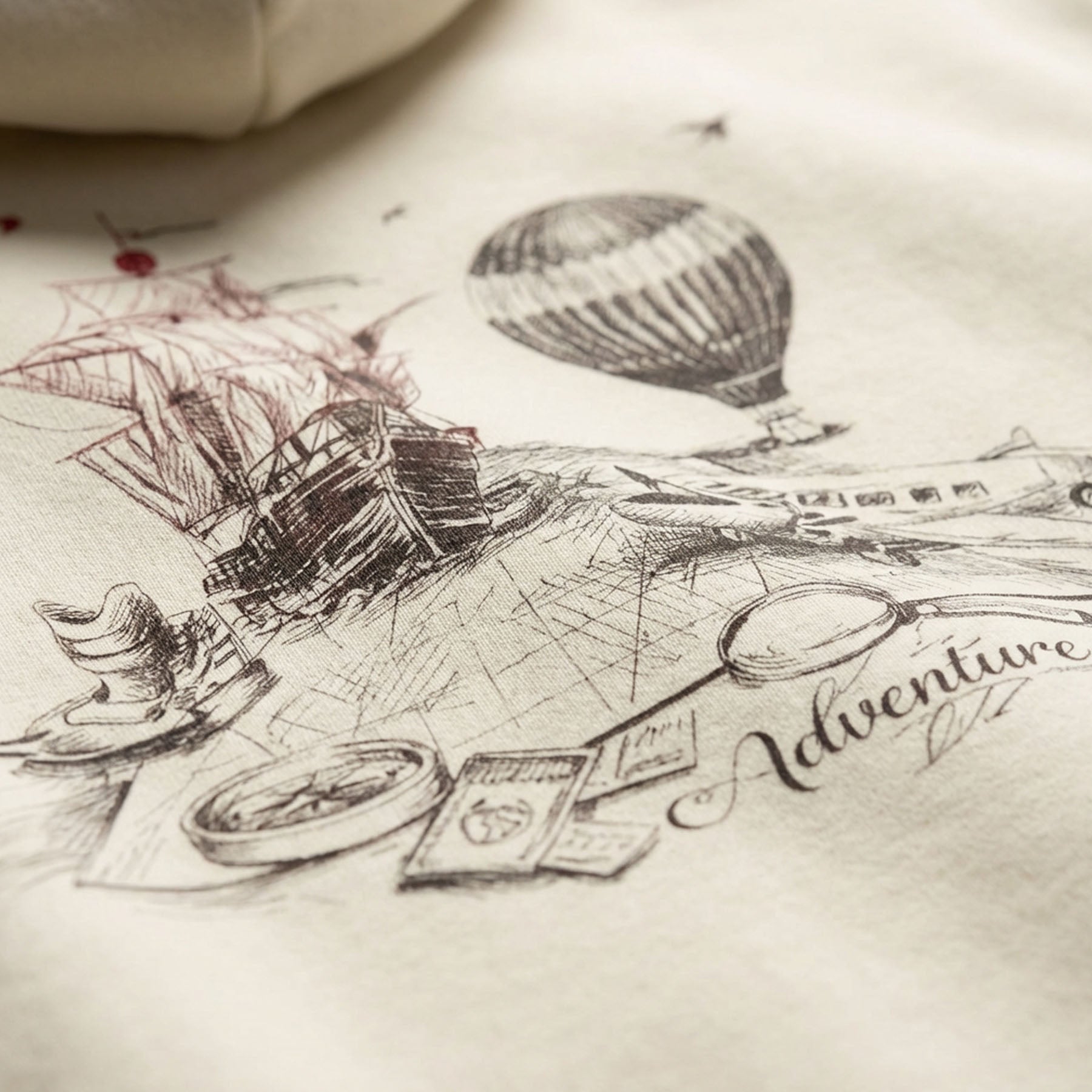 Adventure Begins Off-White Hoodie Printify