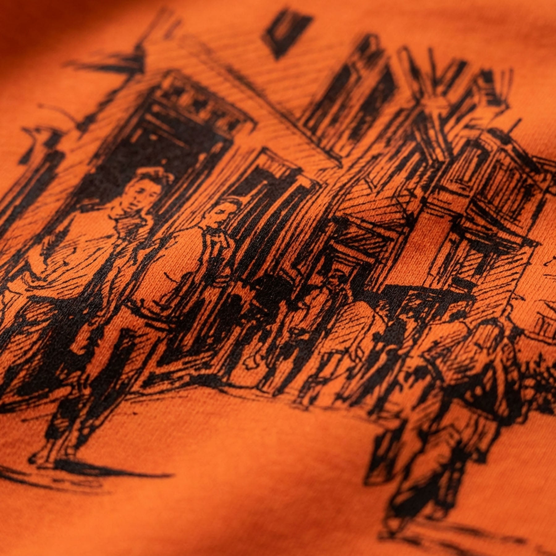 City Flow Orange Sweatshirt Printify