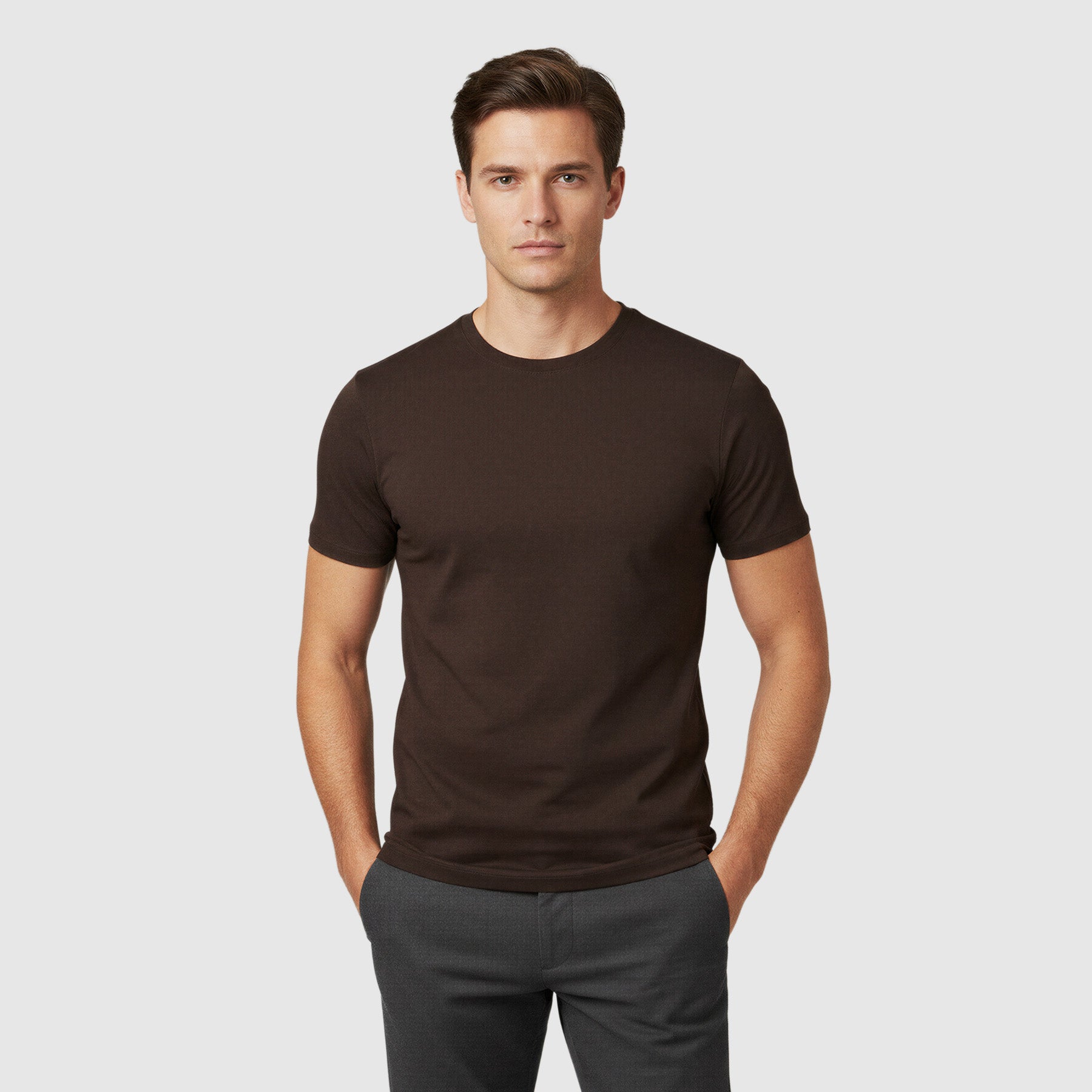 Essential Classic Dark Brown Tee Printify