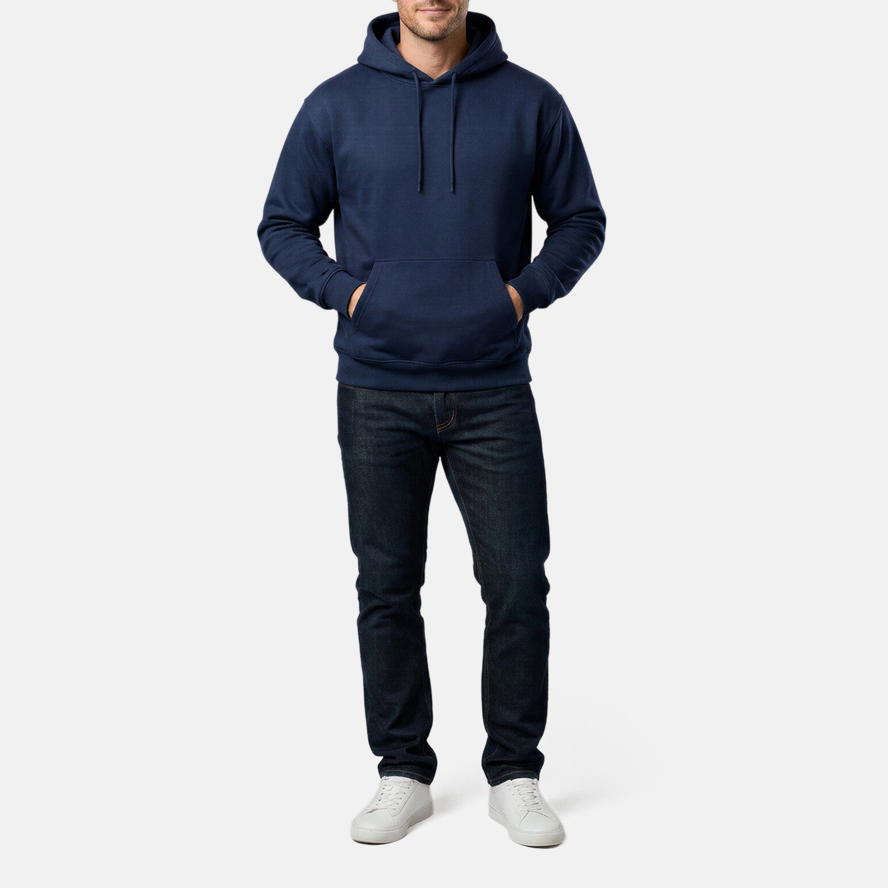 New York Sketch Navy Hoodie Printify