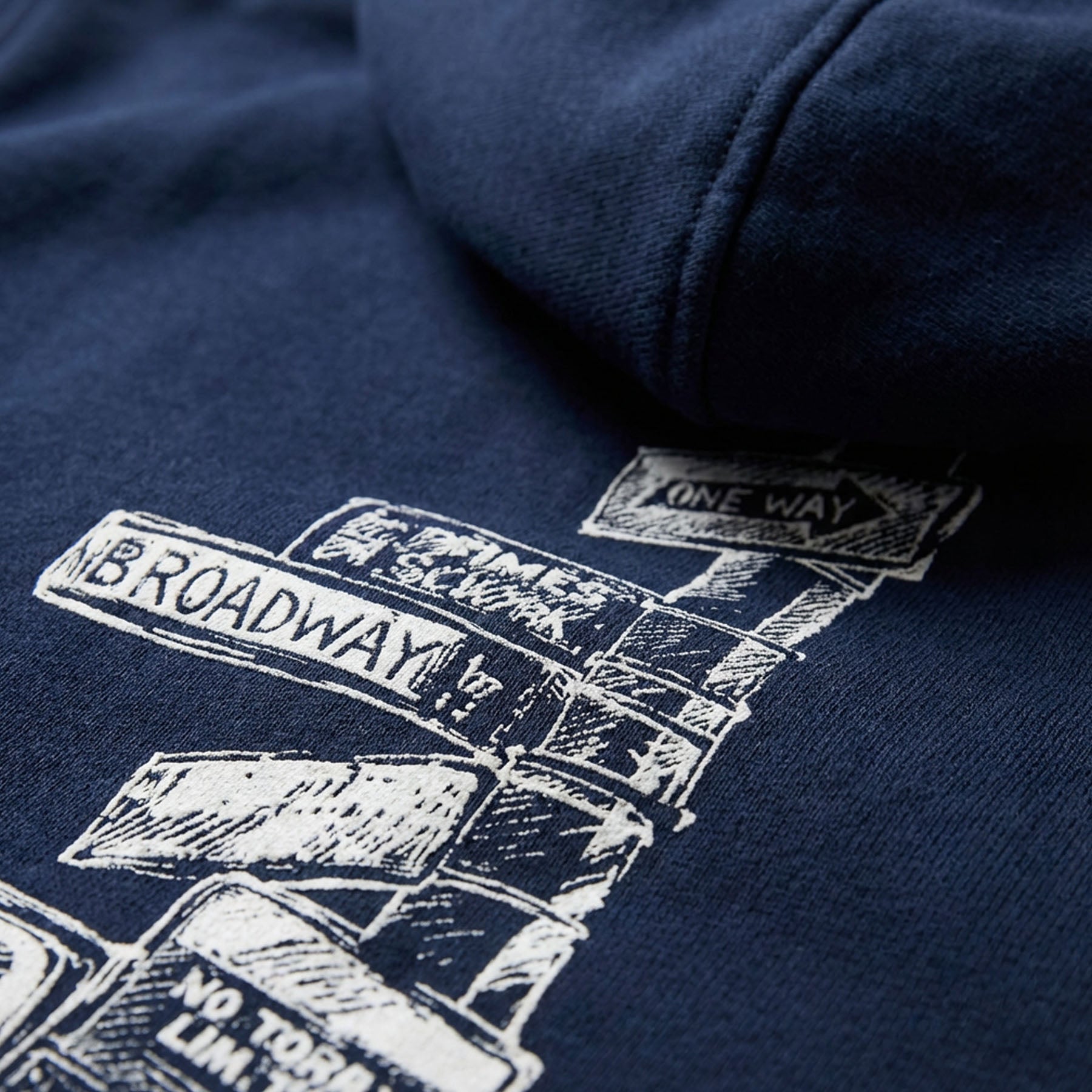 New York Sketch Navy Hoodie Printify