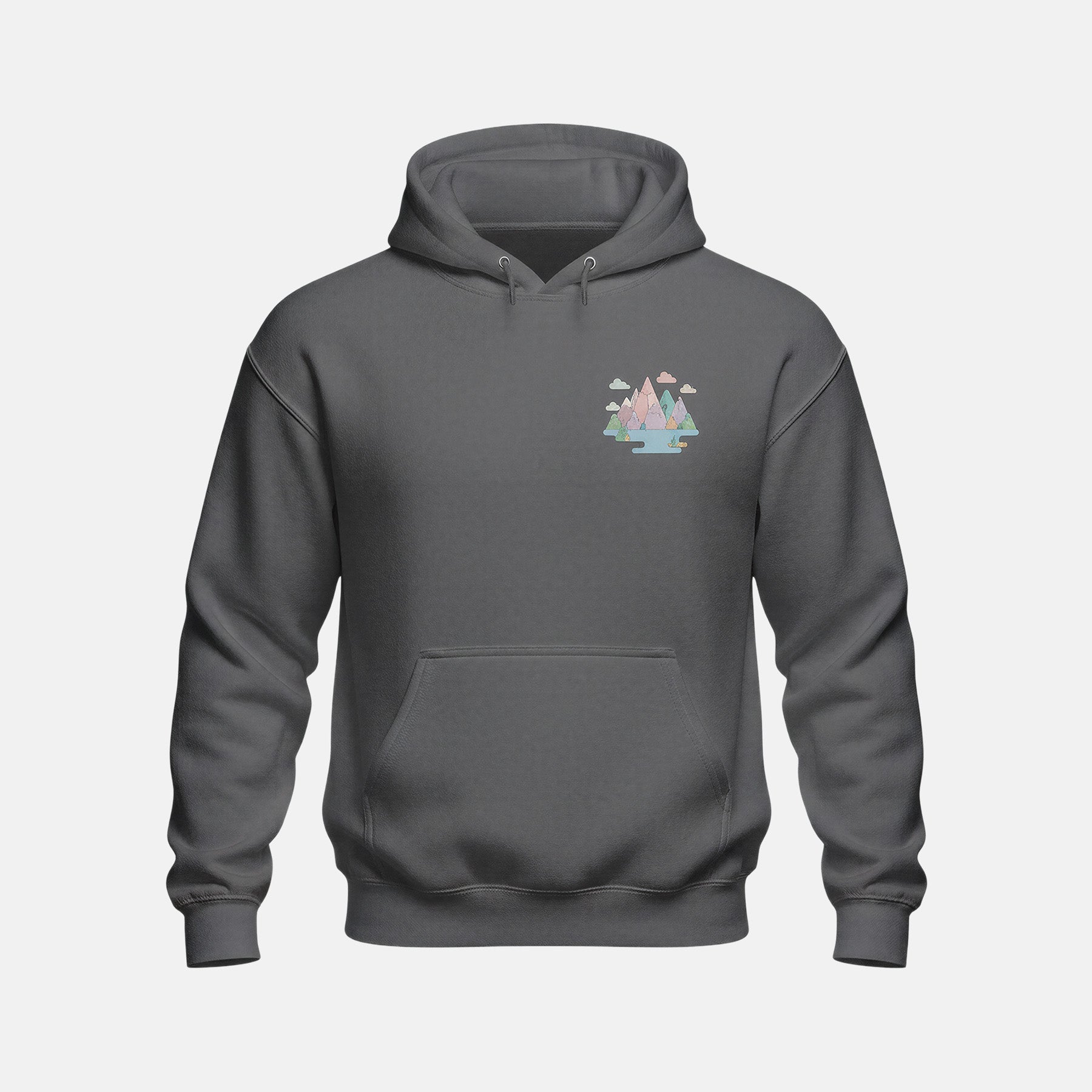 Peakscape Dark Grey Hoodie Printify