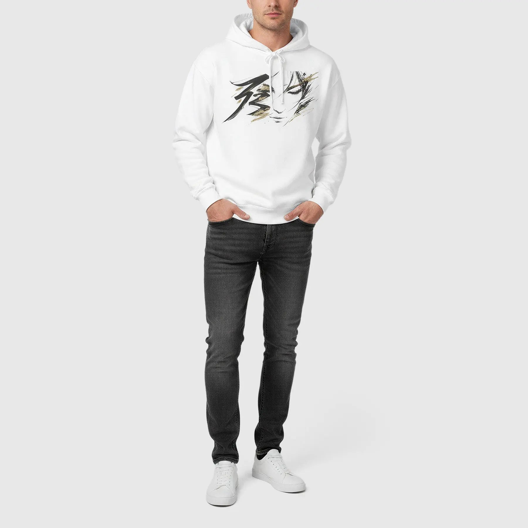 Silent Spirit White Hoodie Printify