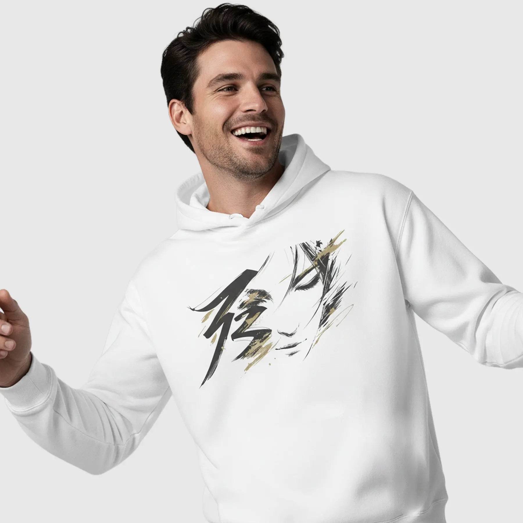 Silent Spirit White Hoodie Printify