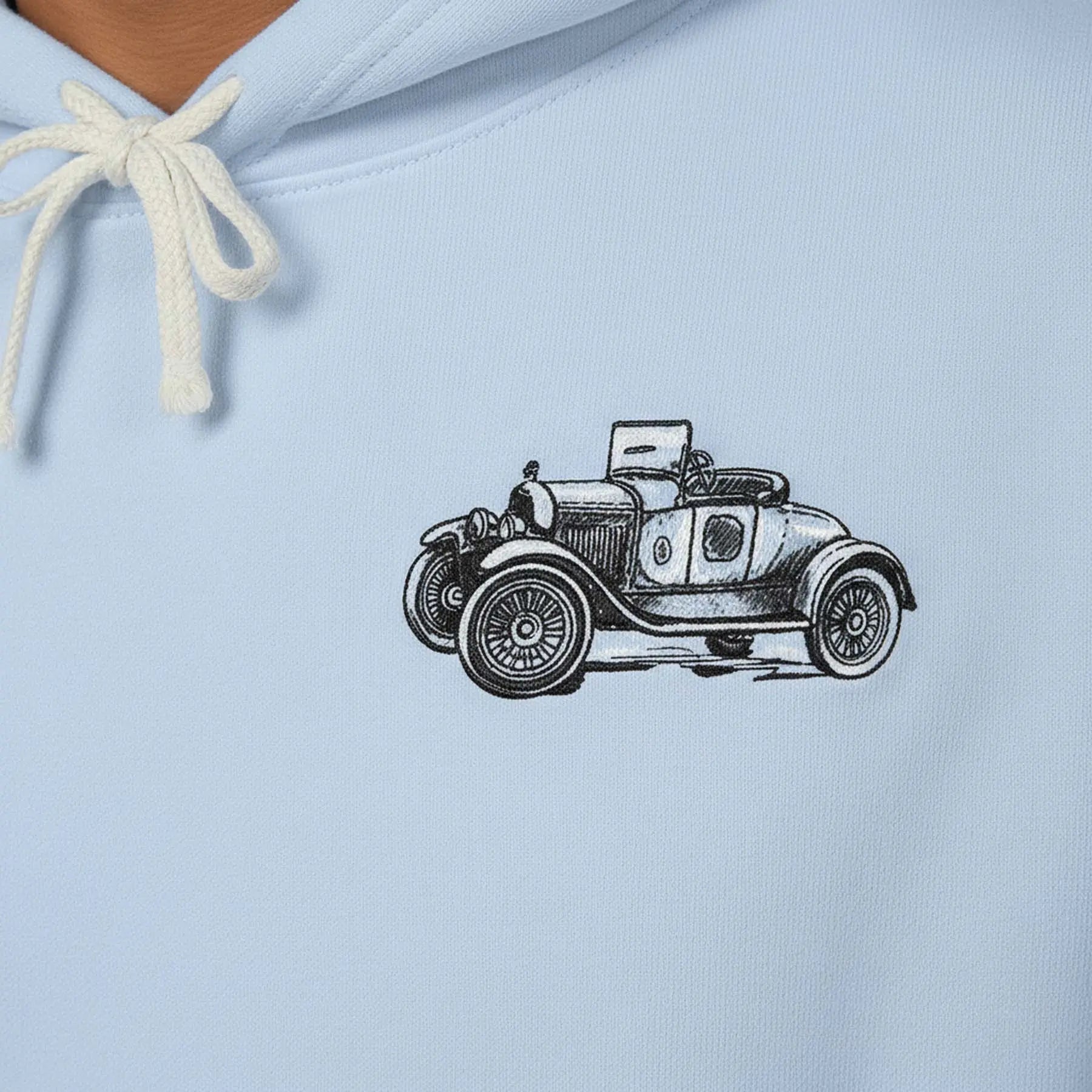 Vintage Drive Blue Hoodie Printify